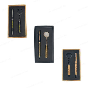 A Premium Gift Experience – Personalized Metal Pen Set with Matching Keychain and Name Engraving