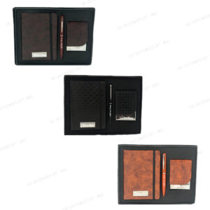 3-in-1 Personalized Diary, Pen & Card Holder Set With Custom Name