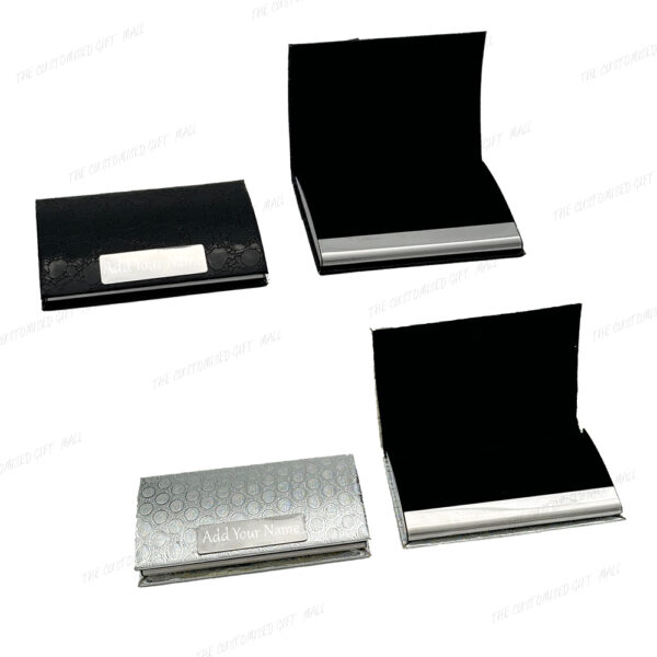 Elegance with a Personal Touch - Exclusive Leather Card Holder with Soft-Touch Interior and Embossed Exterior Design
