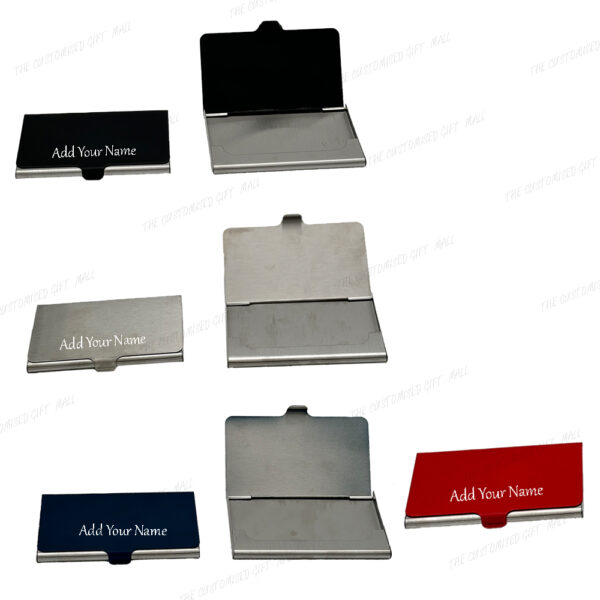 The Epitome of Strength, Style, and Personal Identity - Stainless Steel Card Holder with Customized Name