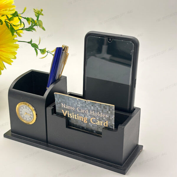 Corporate Gift Pen Stand with Visiting Card & Mobile Holder - Image 3